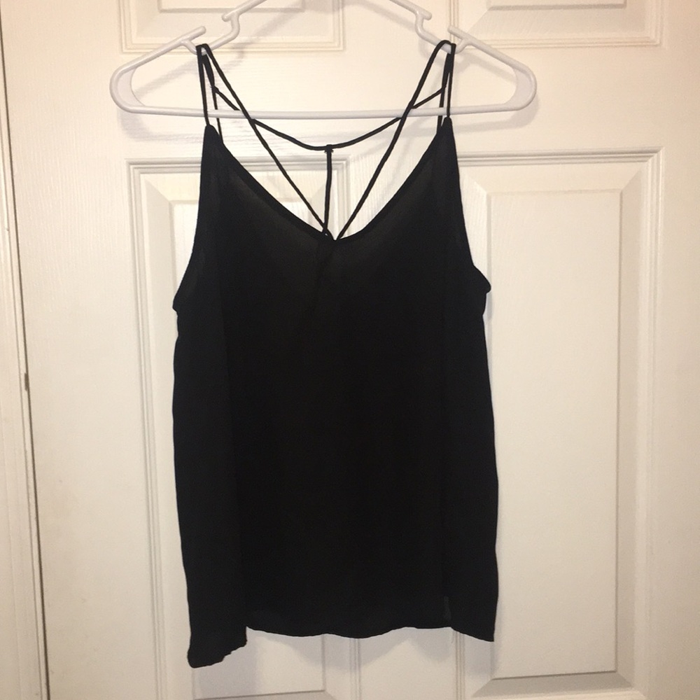Black strappy tank top